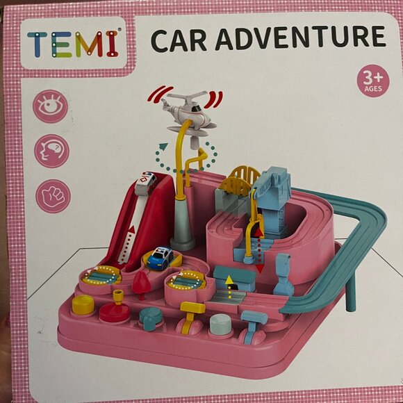 NEW Educational Manual Race Track GIRLS Table Game Fine Motor Skills Toy PINK - Picture 2 of 10